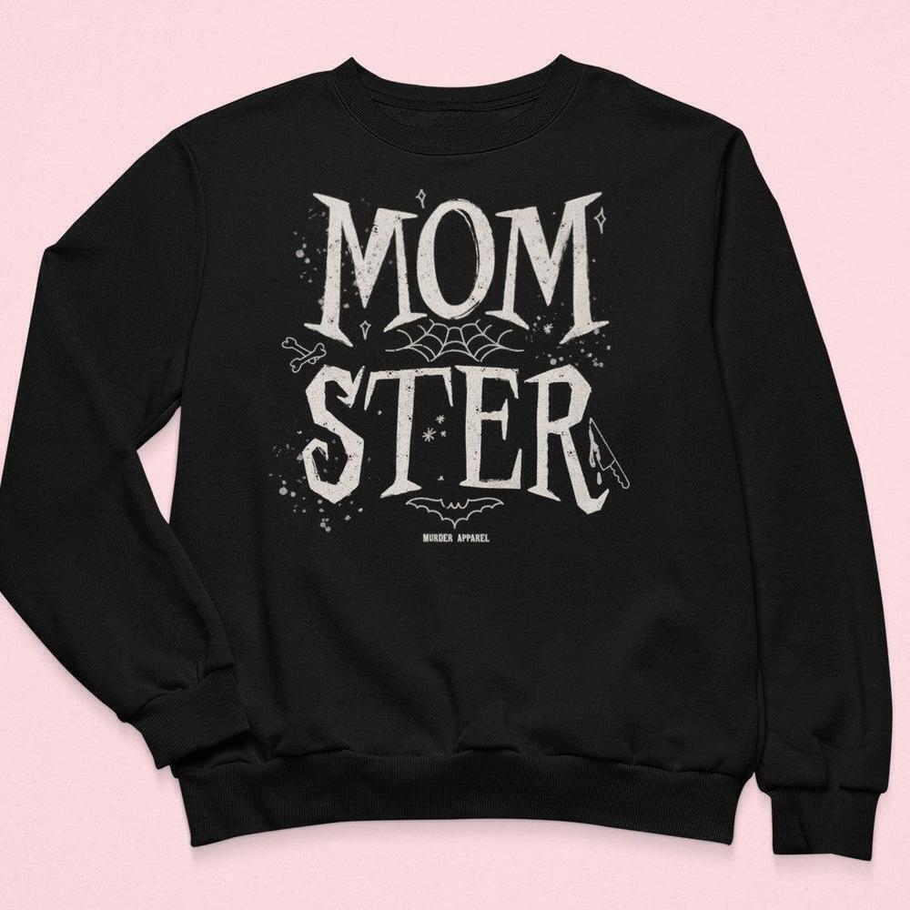 Momster Funny Mom Halloween Graphic Cozy Fall Outfit Unisex Sweater